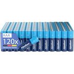 Alpalium AAA R03 Micro Batterien, Zink-Kohle, 120er Pack, cadmium- & quecksilberfrei, lange Lagerfähigkeit, umweltfreundlich verpackt