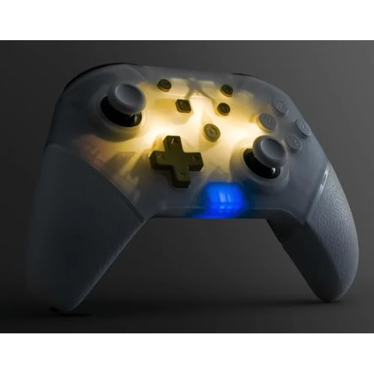 Hyperkin NuChamp Light Up LED, kabelloser Gaming Controller für Nintendo Switch, transparent mit wiederverwendbaren Pro-Paddle-Tasten und 8-10 Stunden Spielzeit – Bild 5