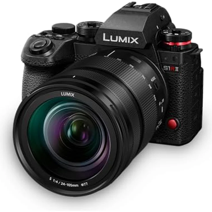 Panasonic LUMIX DC-S1RM2ME, spiegellose Vollformatkamera, 44 MP, 8K Video, Active is, 4:2:2 10-Bit, 4K 120p, 60p & 6K 30p Open Gate, L-Mount, mit 24-105-mm-Objektiv F4, Schwarz – Bild 1