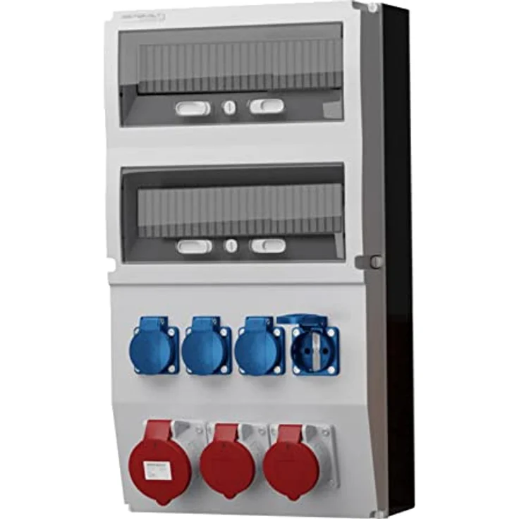 Doktorvolt Stromverteiler eXT 32A 2x16A 4x230V Baustromverteiler Steckdosenverteiler 7-fach, Doktorvolt® - Für Baustellen und Industriebetriebe, Geländebeleuchtung, Grünflächen und Massenveranstaltungen – Bild 2