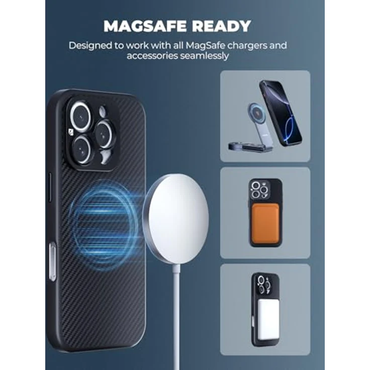 Freewell iPhone 15 Pro Case mit 17mm Objektivanschluss, MagSafe-kompatible Smartphone Hülle, Schwarz – Bild 4