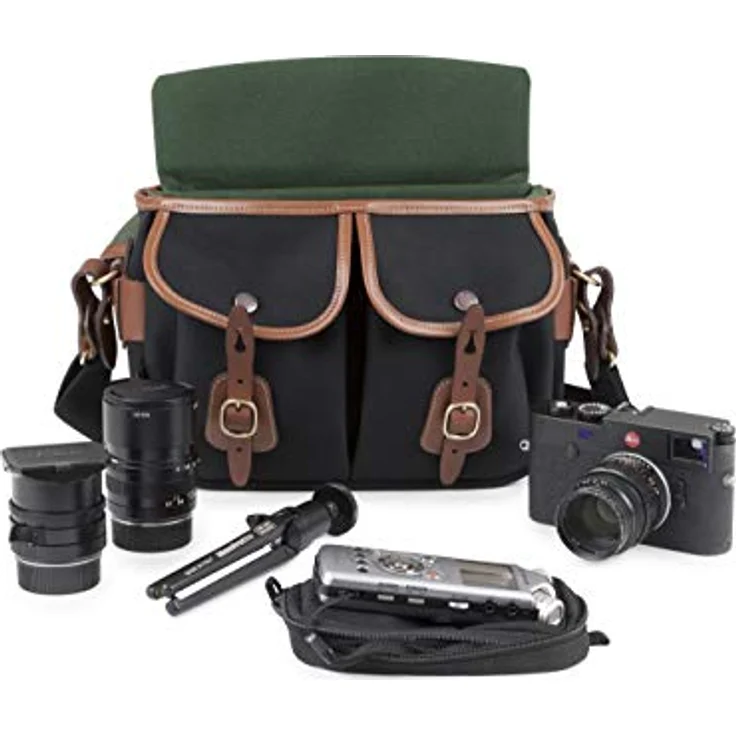 Billingham Small Pro Canvas-Tasche Rucksack (Schnellverschluss-System, Regenabweiser) schwarz und Toasten – Bild 8