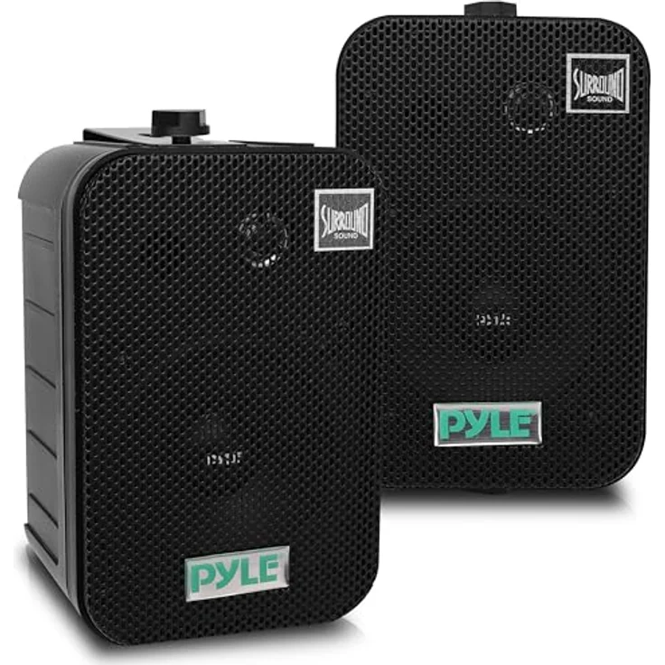 PYLE PDWR40B 5.25 Indoor/Outdoor Waterproof Speakers (Black Außenlautsprecher - 200 Watt - schwarz – Bild 2