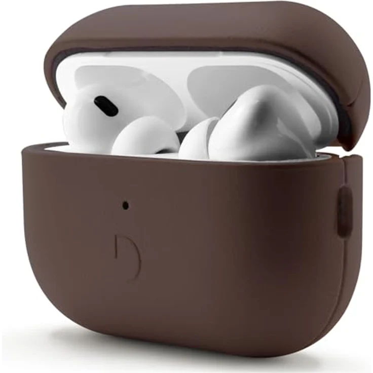 Decoded Lederhülle AirPods Pro 3 Aircase elegant, Schutzhülle aus hochwertigem Vollnarbenleder, Braun, kabellosen Ladezugang – Bild 2