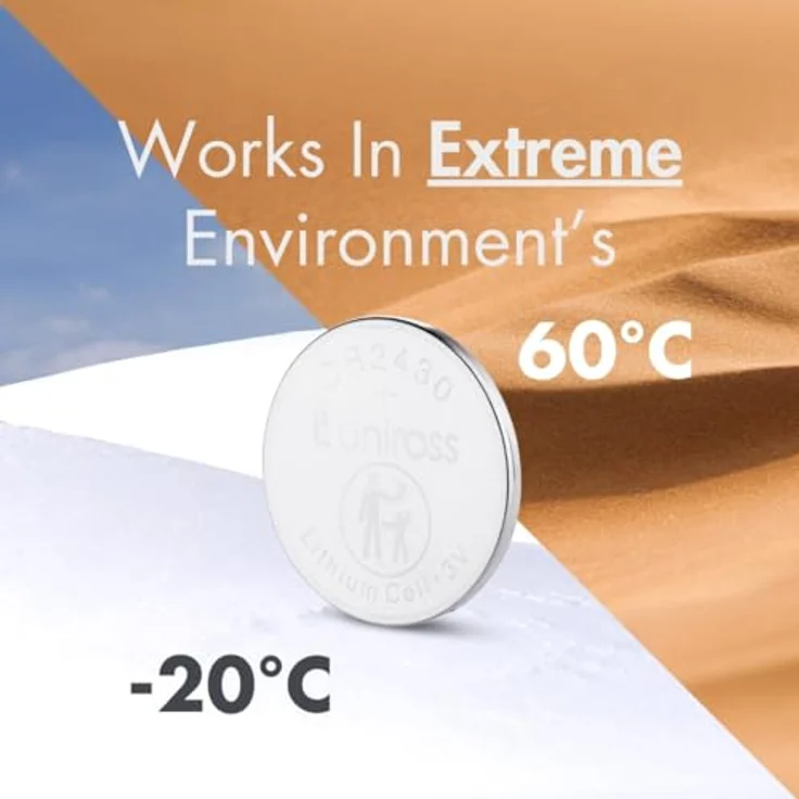 UNiROSS Lithium Button CR2430 3V - SP5, Premium Knopfzelle für langlebige Energieversorgung – Bild 5