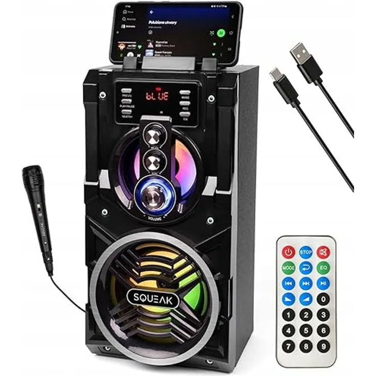 SQUEAK Kabelloser Bluetooth 5.1-Lautsprecher Beatboxer, 20W, Model: SQ1000