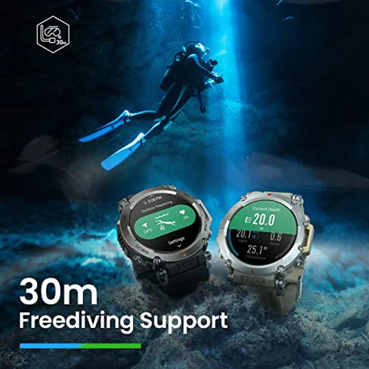 Amazfit T-Rex Ultra Outdoor Smartwatch, Dual-Band GPS, Routen-Import & 6 Navigation, Freitauch-Unterstützung & 10 ATM Wasserdichtigkeit, -30℃ Ultra-Tieftemperatur-Betrieb in Militärqualität – Bild 5