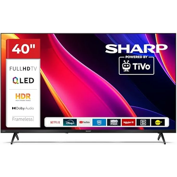 Sharp QLED Fernseher 40HE3745E, 40 Zoll Smart TV mit Full HD, HDR10 und Triple-Tuner, powered by TiVo – Bild 1