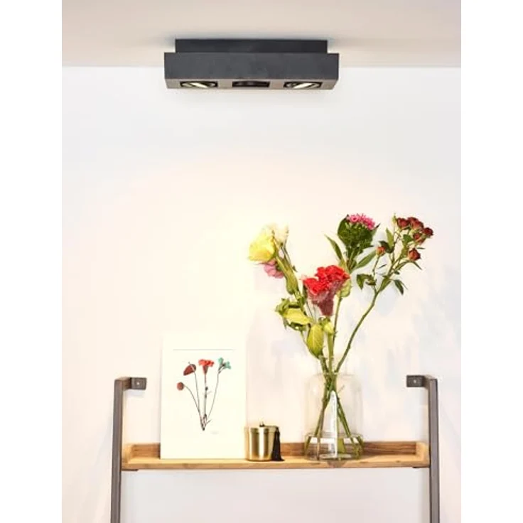 LUCIDE XIRAX Deckenstrahler LED Dim to warm GU10-3x5W 2200K/3000K Schwarz, Smarte Deckenbeleuchtung – Bild 4