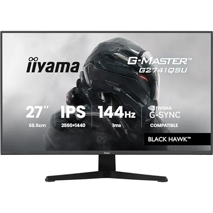 iiyama G-Master Black Hawk G2741QSU-B1, 27" IPS LED Gaming Monitor mit QHD, 144Hz, 1ms, G-SYNC, schwarz – Bild 2
