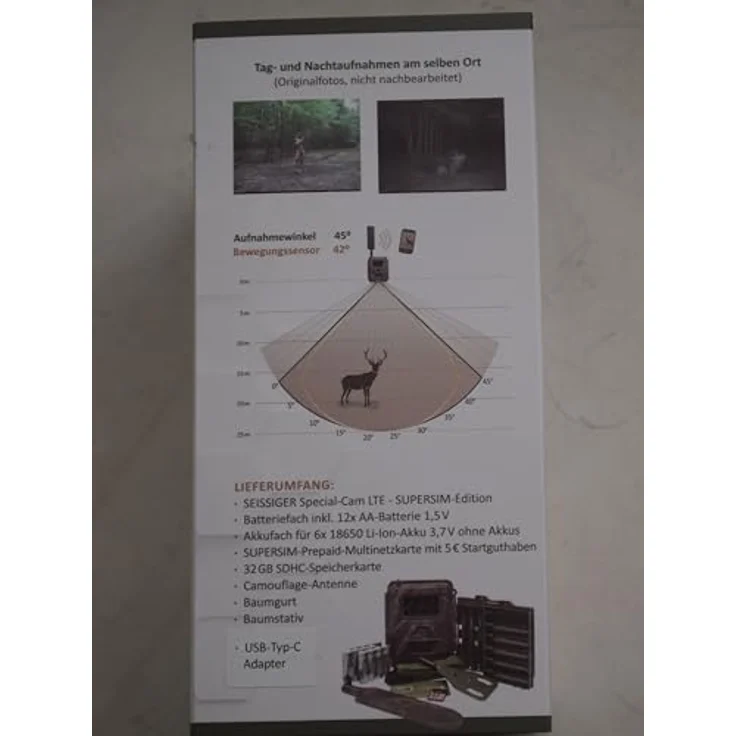 Seissiger Wildkamera Pro-Cam LTE SUPERSIM-Edition, 24 MP, 2K Video, wetterfest, Schwarzblitz, inkl. 32GB SD-Karte – Bild 9