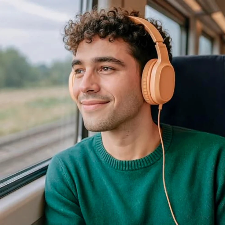 Hama Fun C, Kabelgebundene On-Ear Kopfhörer ohne Geräuschunterdrückung mit integrierter Sprachsteuerung, orange – Bild 4