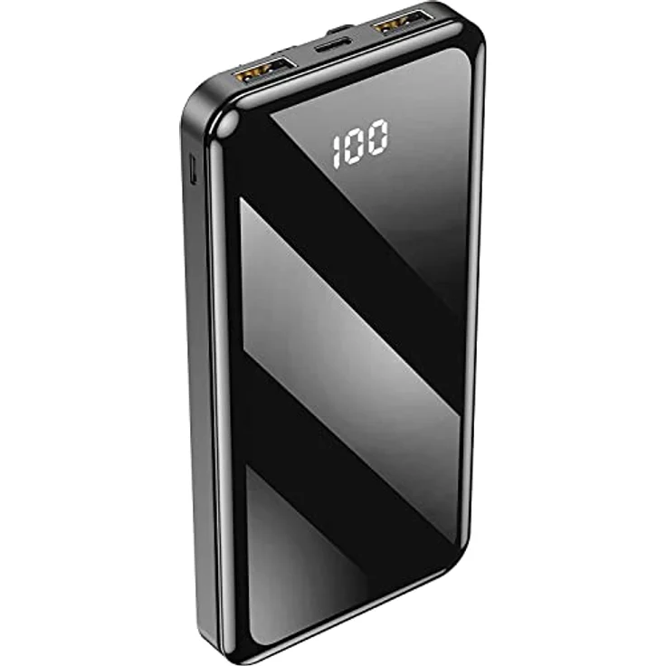 Forever Powerbank 10000 mAh, Powerbank mit USB-C, Lightning und microUSB Kabel, für Huawei, iPhone und Samsung – Bild 8