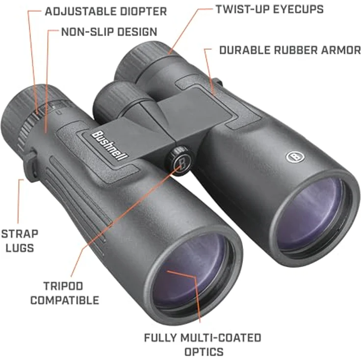 Bushnell Legend 10x50 Schwarz - Wasserdicht, voll multivergütet, leichtgängiges Fokussierrad – Bild 2