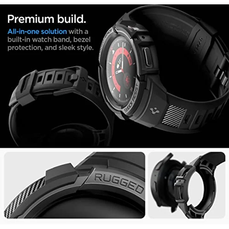 Spigen RUGGED ARMOR PRO Watch -UHR 5 PRO (45 MM) SCHWARZ – Bild 10