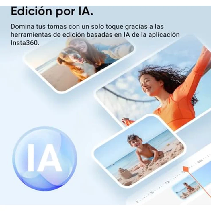 Insta360 Flow 2 AI Tracker Bundle, Gimbal für Smartphones mit 0,3 kg Traglast, Summit White – Bild 2