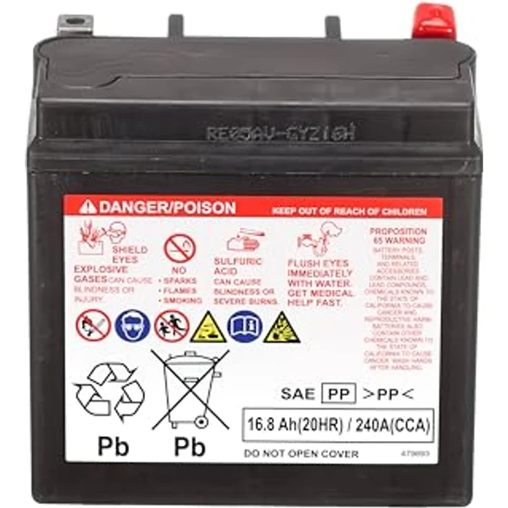 Yuasa GYZ16H WC, 12V Motorradbatterie mit 16,8Ah/C20, wartungsfrei, rüttelfest, schwarz – Bild 3