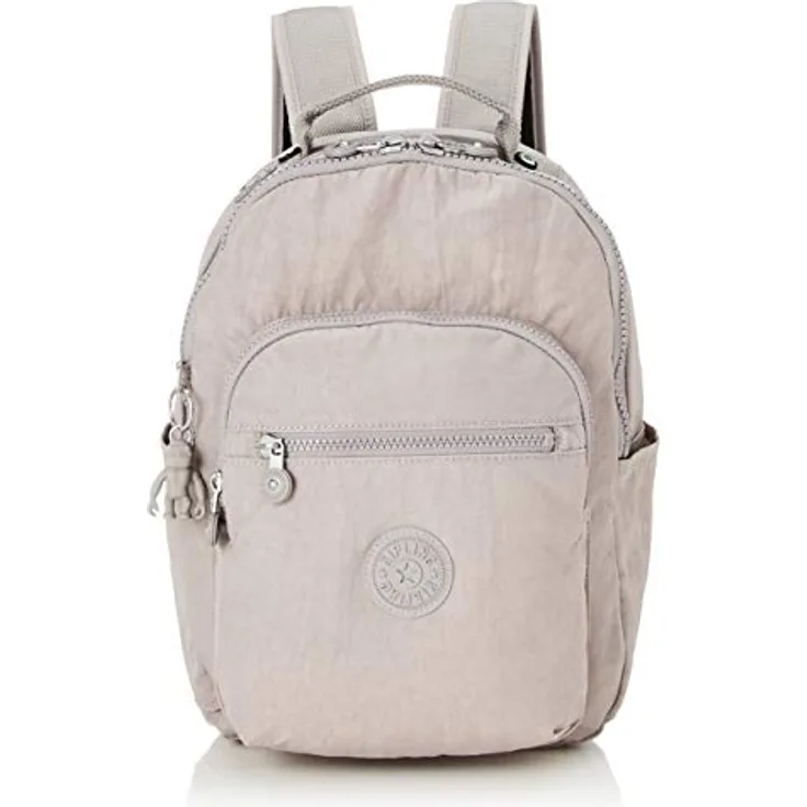 Kipling SEOUL S, Kleiner Rucksack mit Laptop-Schutz 13 Zoll, 35 cm, 14 L, 0.50 kg, Grey Gris