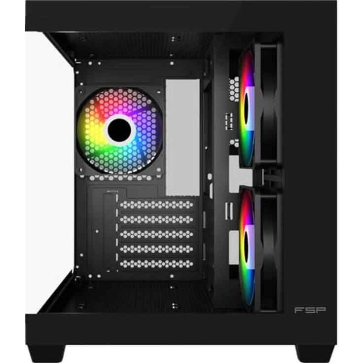 FSP Fortron POC0000286 PC-Gehäuse, Micro-ATX/M-ITX, ARGB, Schwarz/Weiß – Bild 4