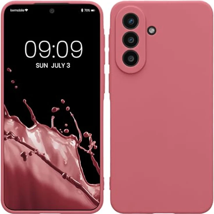 kwmobile Handyhülle für Samsung Galaxy A57 5G - weiches Silikon Case in Dark Rose, rutschfest und reißfest – Bild 1