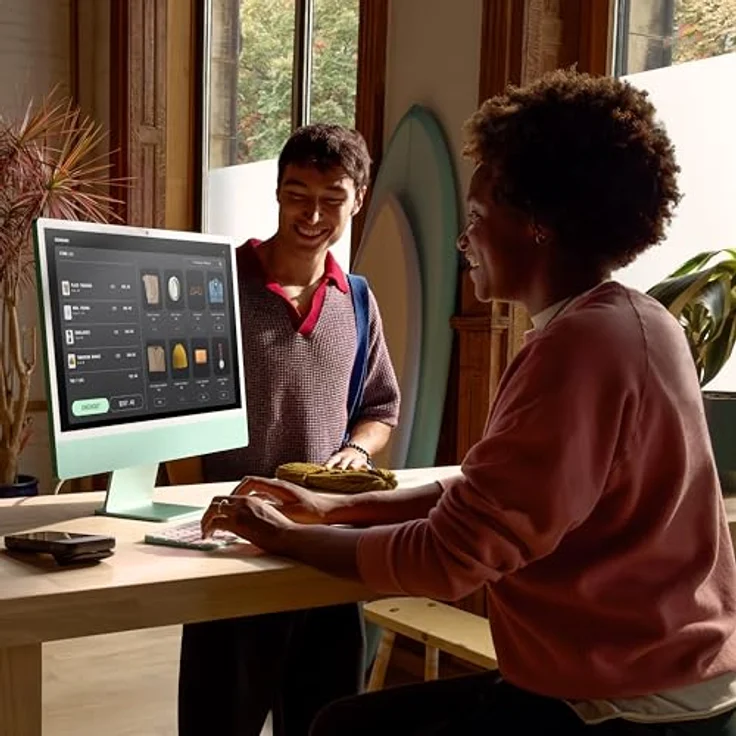 Apple iMac 24" (2024), MWUF3D/A, Apple M4 8-Core GPU, 16 GB RAM, 256 SSD, Blau – Bild 5