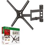 Barkan TV Wandhalterung, 29 - 65 Zoll Schwenkbar / Neigbar / Vollbewegung flach & curved Fernseher TV Halterung, hält bis 40Kg, Patentierter, UL zertifiziert, für LED OLED LCD, Max. VESA 400x400