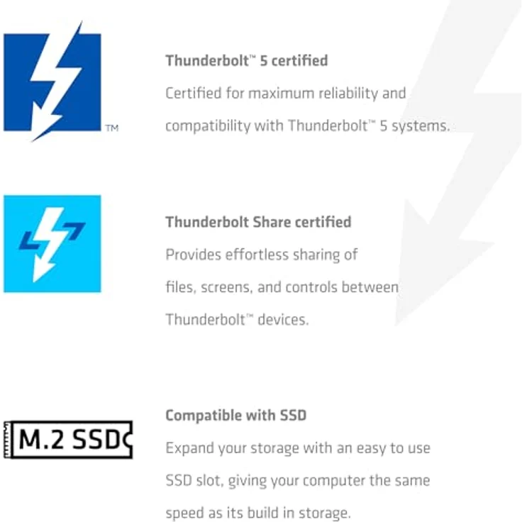 Club 3D Thunderbolt 5 Dockingstation 13-in-1 mit M.2 SSD Slot, 2x HDMI und 140W Power Delivery – Bild 4