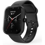 Hama Smartwatch 5000 (Farbdisplay 1,65“, Telefonfunktion, WhatsApp, E-Mails etc., Sprachassistent, wasserdicht, Fitnesstracker mit 100 Sportarten + Herzfrequenz, Blutsauerstoff, Kalorien etc.) schwarz