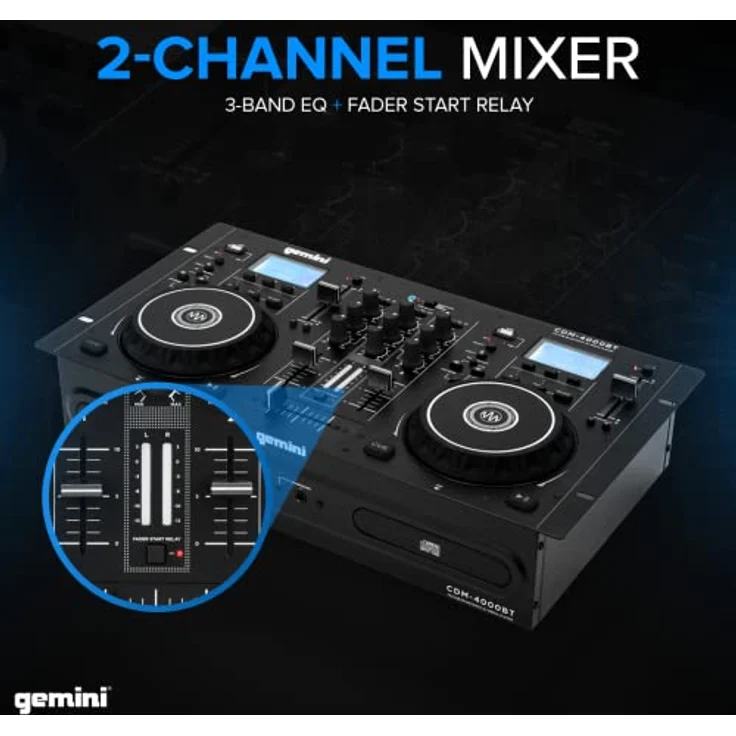 Gemini CDM4000BT - DJ Doppel-CD-Player mit Bluetooth und USB – Bild 4