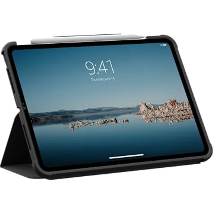 URBAN ARMOR GEAR Plyo LT Case für Apple iPad Pro 11 (M5-2025, M4-2024), Hülle mit Wake/Sleep-Funktion, Apple Pencil 2 Halterung, Standfunktion, schwarz/Ice – Bild 5