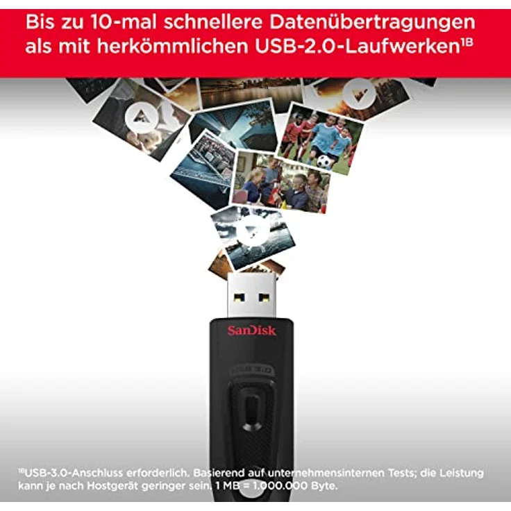 SanDisk Ultra 32GB USB-Flash-Laufwerk USB 3.0 bis zu 130MB-s – Bild 2
