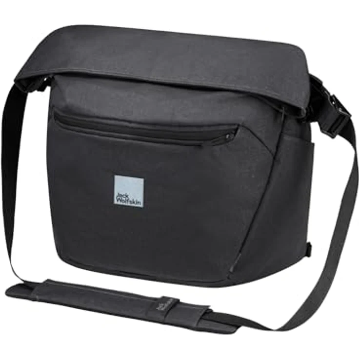 Jack Wolfskin Mainkai Messenger, Laptop-Tasche mit 38 cm Fach, schwarz, 100% Polyester – Bild 1