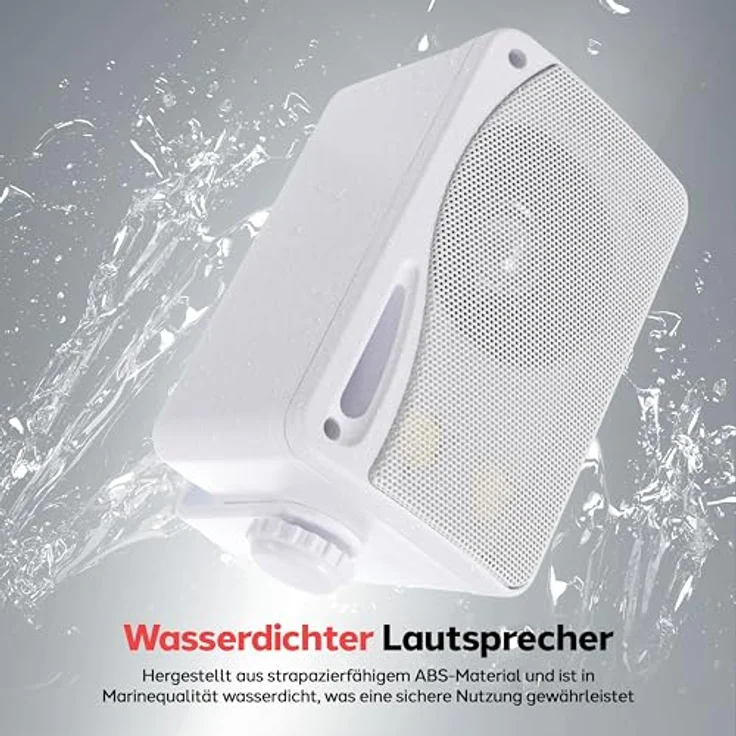 Pyle Wasserdichte Lautsprecher PLMR24 weiß Außenlautsprecher weiß – Bild 5
