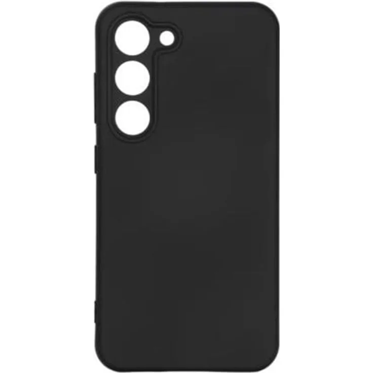 Essentials Cover Black, Silikonhülle für Samsung Galaxy S23, schwarz