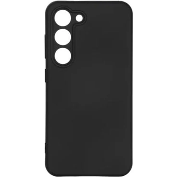 Essentials Cover Black, Silikonhülle für Samsung Galaxy S23, schwarz