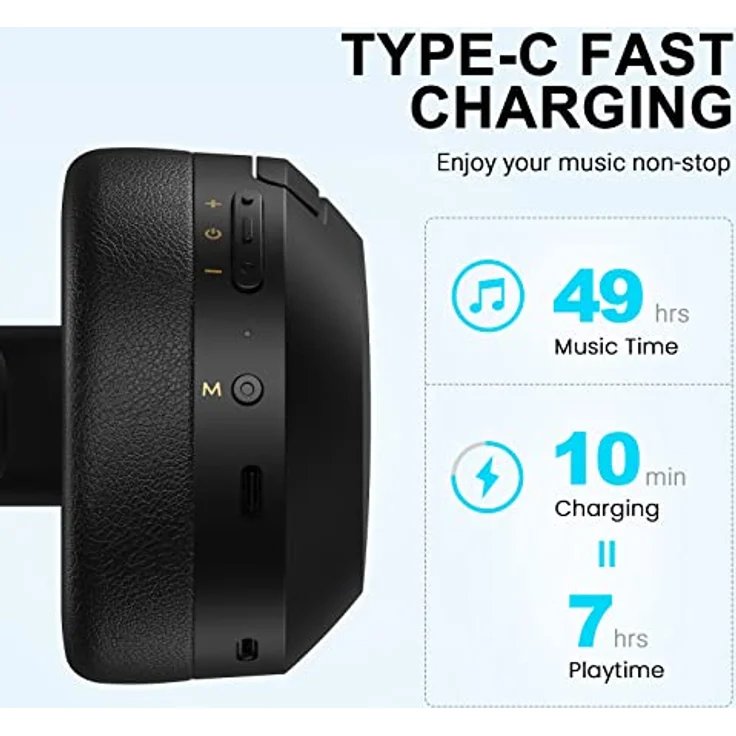 Edifier W820NB Plus, ANC (schwarz), Kabellose Kopfhörer mit 49 Stunden Akkulaufzeit – Bild 6