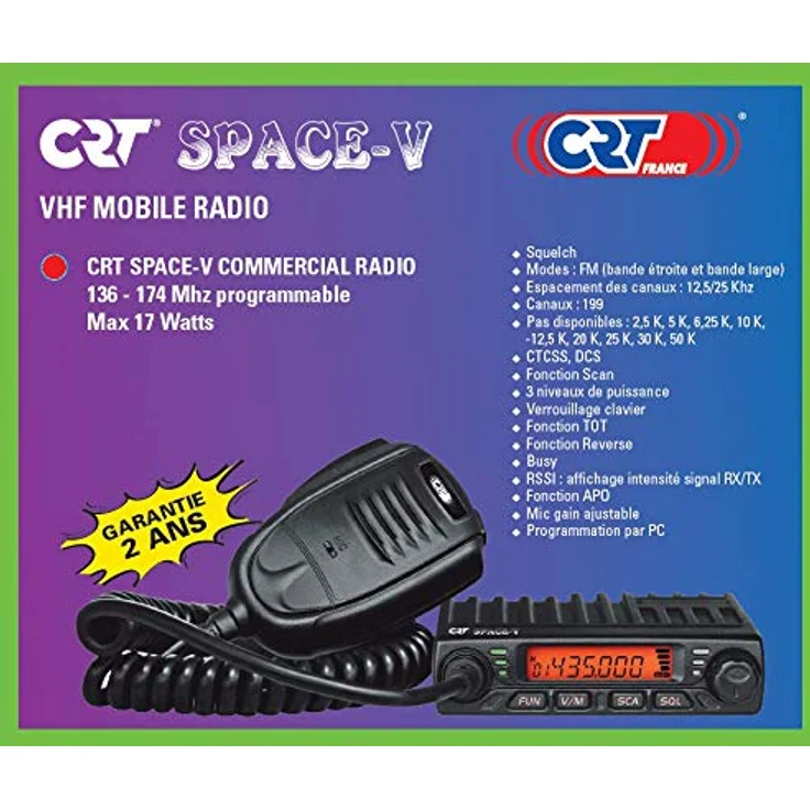 CRT CB VHF Space V PNI-CRTSP-V, PC programmierbares Funkgerät mit 199 Kanälen, 136-174 MHz, 17W Leistung – Bild 5