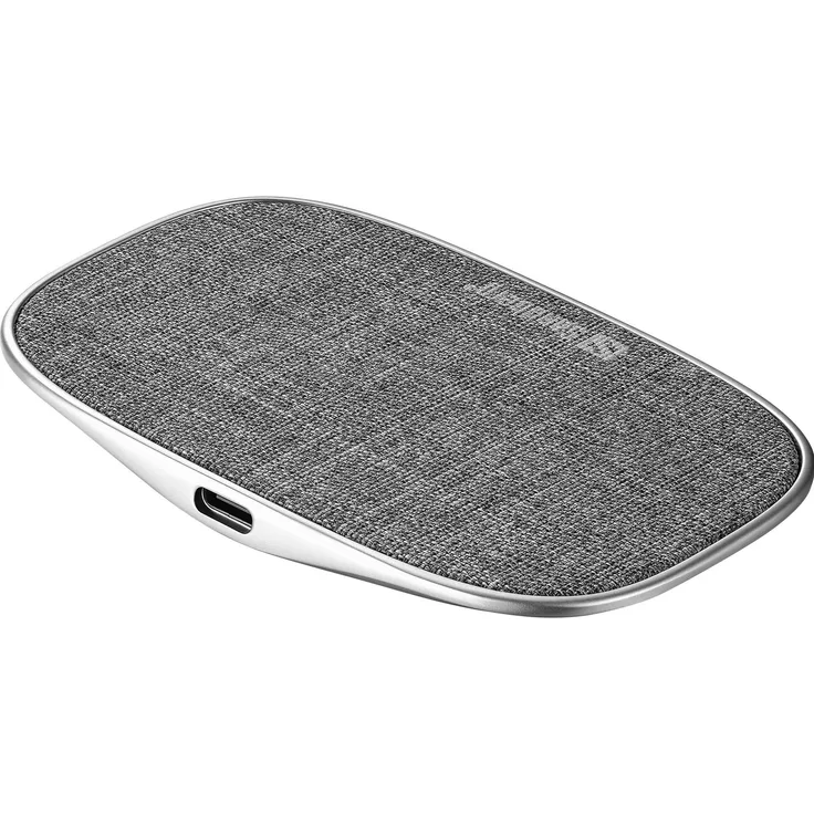 Sandberg Wireless Charger SleekPad 15W, kabelloses Ladegerät für QI-kompatible Smartphones, Silber