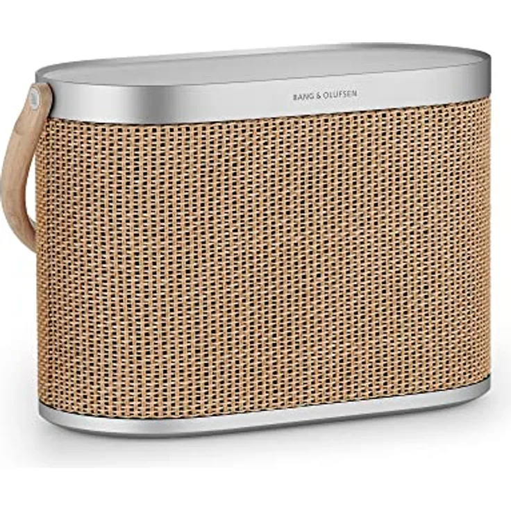 Bang & Olufsen Beosound A5 - Loud Wireless Home and Portable Bluetooth 360° Speaker with USB-C Cable and Integrated Qi Wireless Charging Pad - Nordic Weave