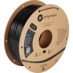 Polymaker PolyLite Filament PETG, hitzebeständig, hohe Zugfestigkeit, 2.85mm, 1000g, Schwarz