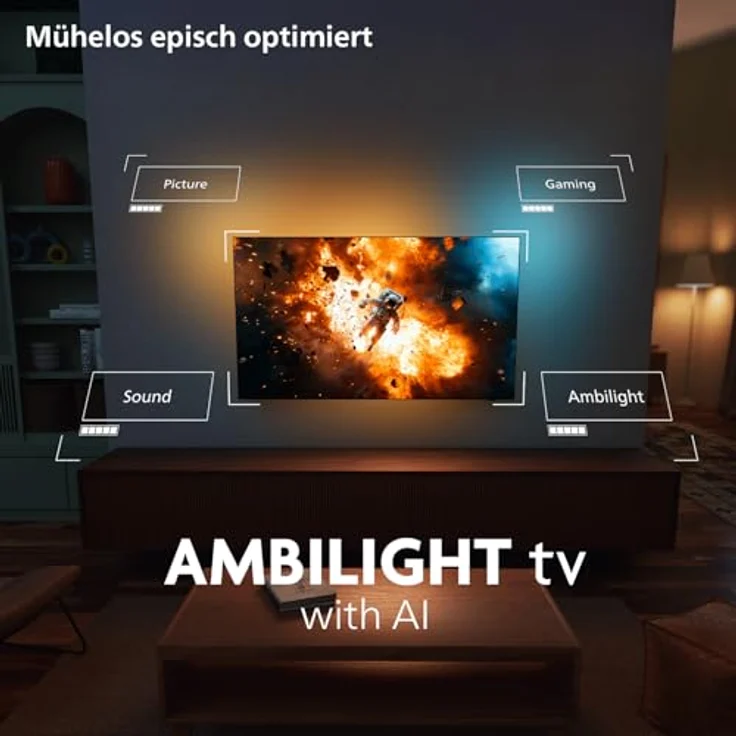 PHILIPS Ambilight TV 55OLED761/12, 55 Zoll OLED Smart TV mit UHD 4K und Ambilight Technologie – Bild 5