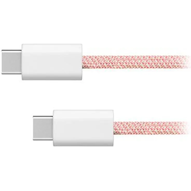 Kruger&Matz USB-C Kabel 60W 1m Pink - KM1271, Hochwertiges Nylonmantel-Kabel für effizientes Laden und schnelle Datenübertragung