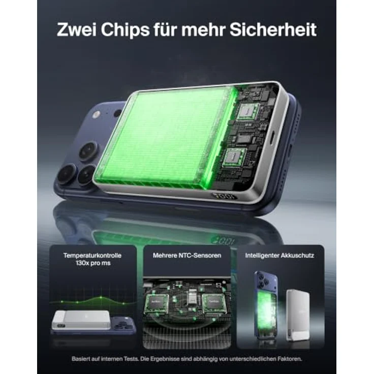 Belkin UltraCharge Wireless Power Bank, slim, 10000 mAh, 25 Watt, magnetisch, USB-C, weiß – Bild 8
