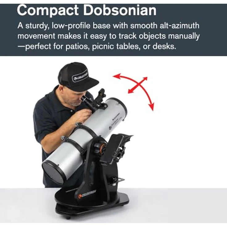 Celestron StarSense Explorer 130mm Tabletop Dobson, Teleskop mit Zielerkennung und stabiler Tischmontierung – Bild 6