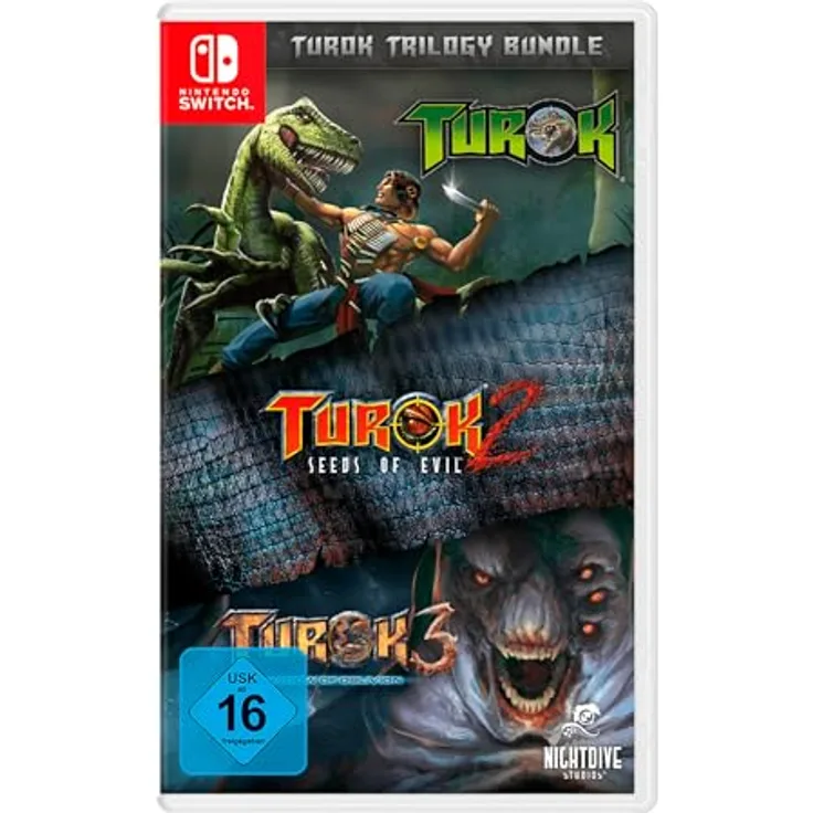 Atari Turok Trilogy Bundle - Nintendo Switch, Remastered Versionen, 14 High-Tech Waffen, Bionische Dinosaurier