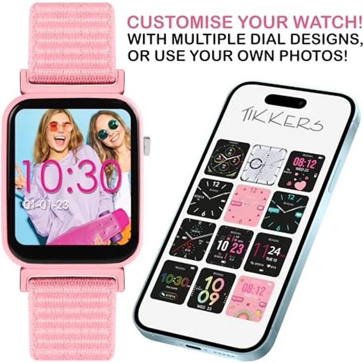 Tikkers Smart Watch Series 13, Kinder-Smartwatch mit Herzfrequenzmesser, GPS, Farb-Touchscreen und bis zu 7 Tagen Akkulaufzeit – Bild 2