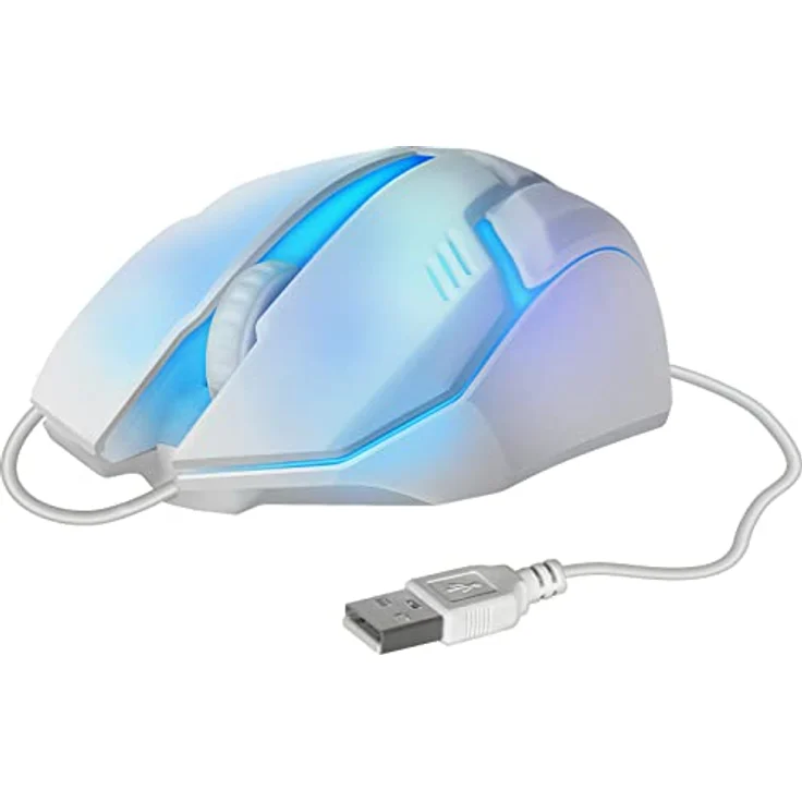 Defender Computer Gaming Maus, Farbwechsel und verdrahtet, am besten für PC und Laptop Gamer, 7-farbige Hintergrundbeleuchtung, geripptes Scrollrad, ergonomische Form, geeignet für lange Arbeitszeiten – Bild 4