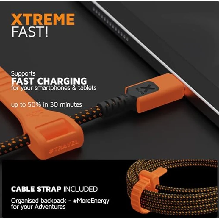 Xtorm Xtreme USB zu USB-C Kabel, 1,5 Meter, extrem robust und flexibles DuraCore Material, TravelProof – Bild 6
