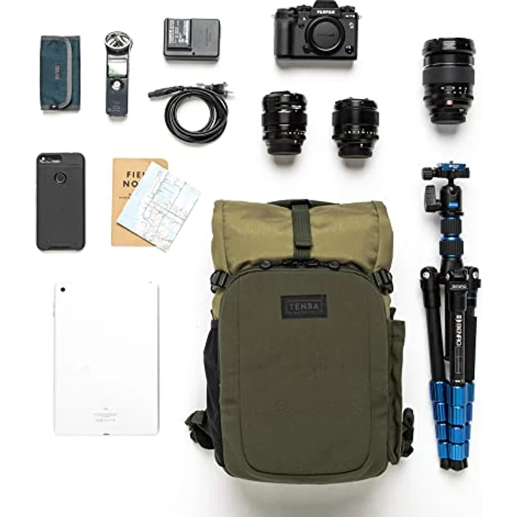 Tenba Fulton V2, Fotorucksack 10 l für DSLR/Kompaktkamera, Rolltop-Design, Grün – Bild 3