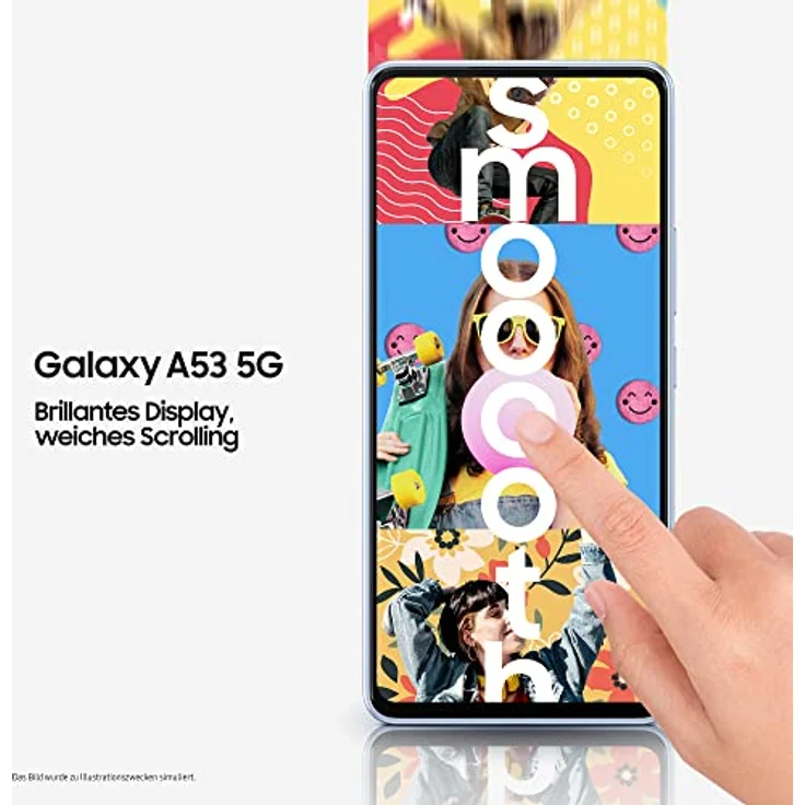 Samsung Galaxy A53 5G Smartphone Dual-SIM Android Handy 6 GB RAM 128 GB Speicher Awesome Blue + 30 Monate Garantie – Bild 5